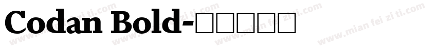 Codan Bold字体转换